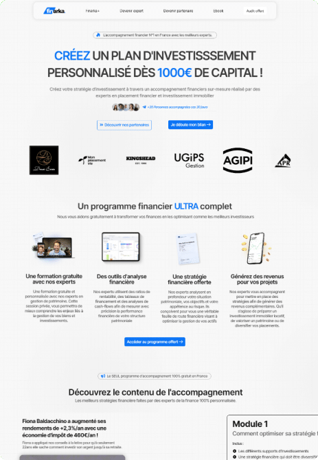 Exemple section de site vitrine